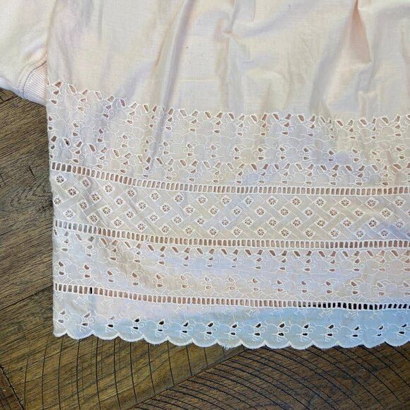 J.CREW Eyelet Crochet Back Sweatshirt M - Picture 8 of 8